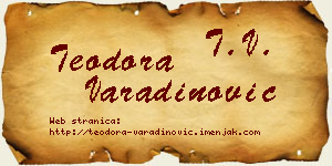 Teodora Varadinović vizit kartica